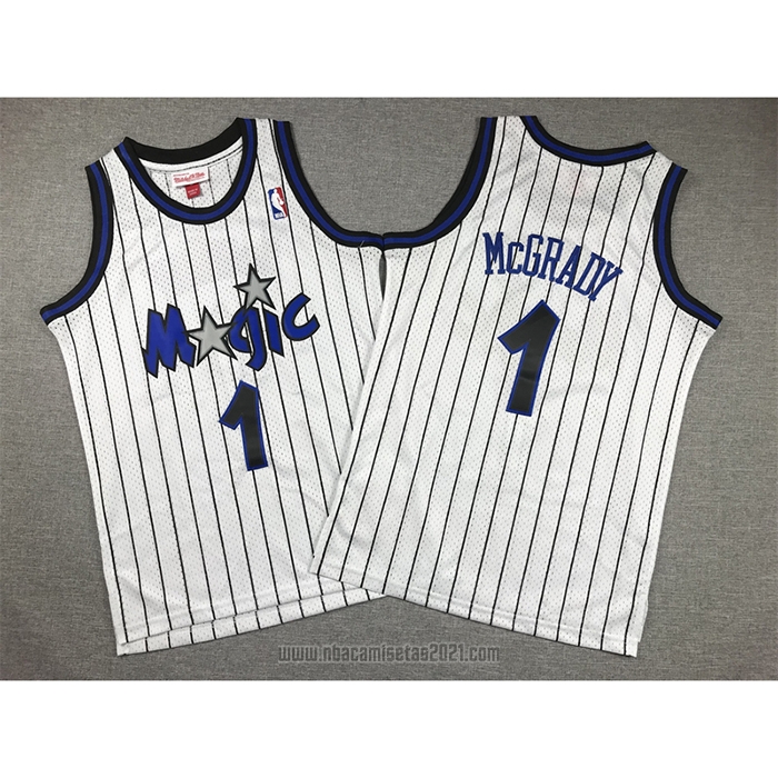 Camiseta Nino Orlando Magic Tracy McGrady #1 Mitchell & Ness 2003-04 Blanco